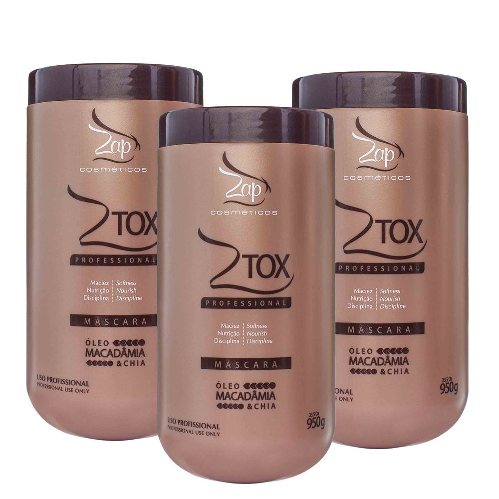 Zap Cosméticos - Botox Professional Nano Restoration 3 x 950g